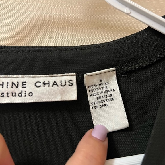 ⚫️ BOGO Dark green Button-Up Josephine Chaus Blouse size small - Picture 4 of 5